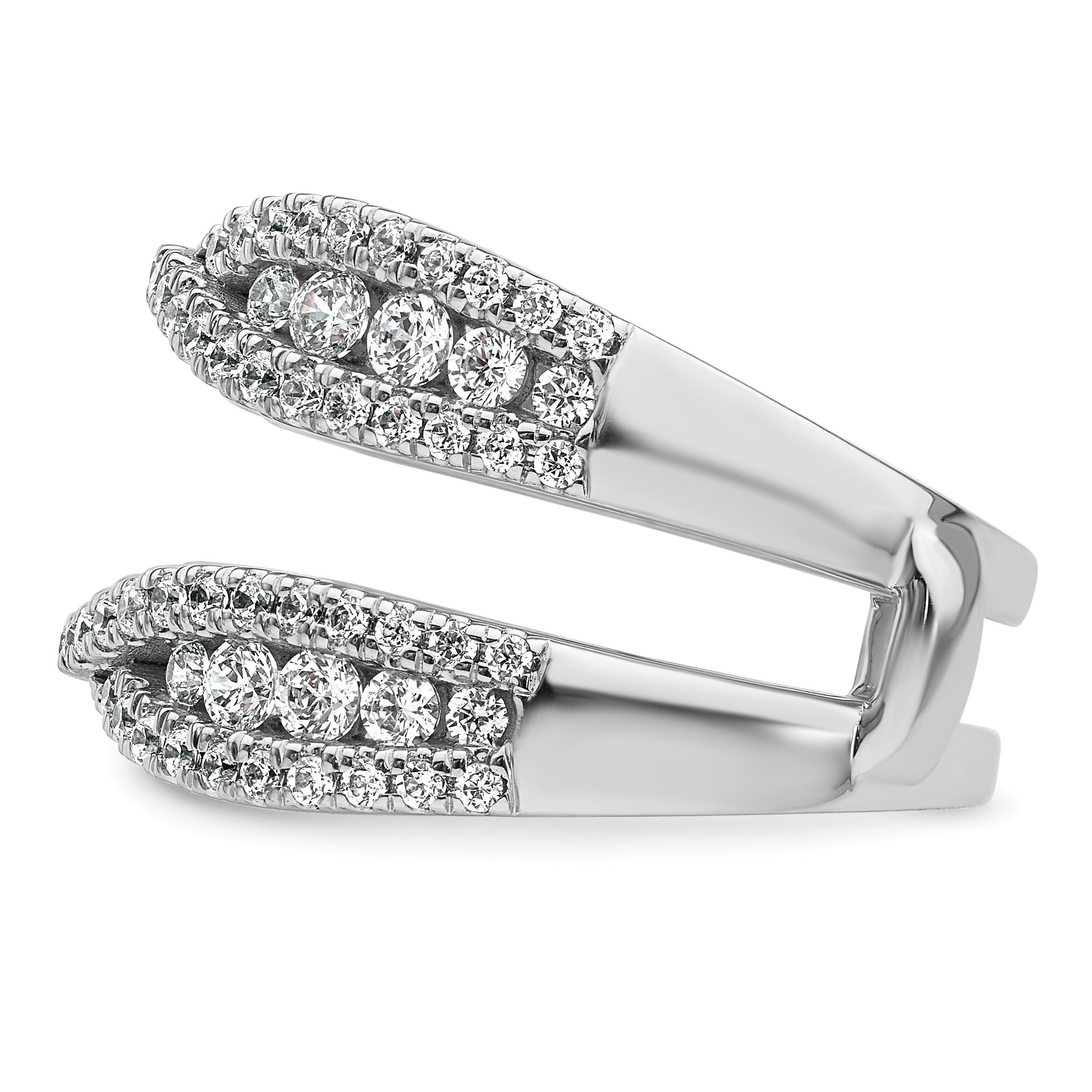 14k White Gold 1 1/6 carat Lab Grown Diamond VS+ F+ Complete Ring Guard