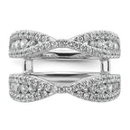 14k White Gold 1 1/6 carat Lab Grown Diamond VS+ F+ Complete Ring Guard