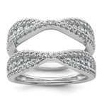 14k White Gold 1 1/6 carat Lab Grown Diamond VS+ F+ Complete Ring Guard