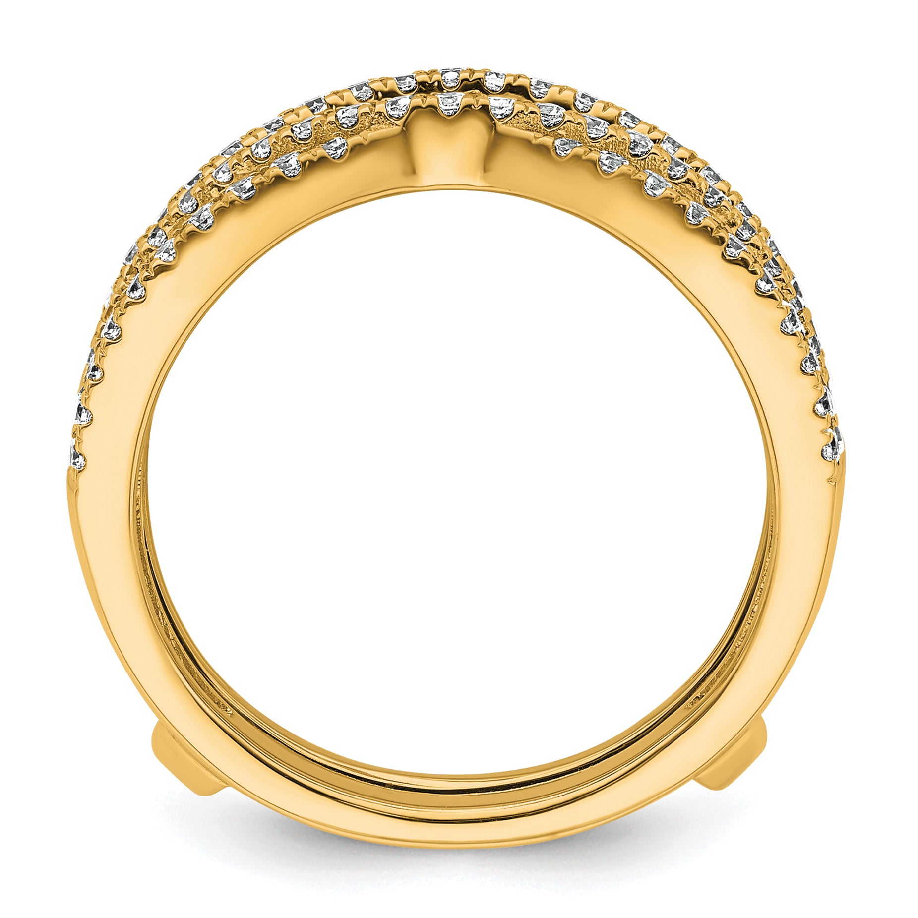14k 1 1/6 carat Lab Grown Diamond VS+ F+ Complete Ring Guard Secondary image