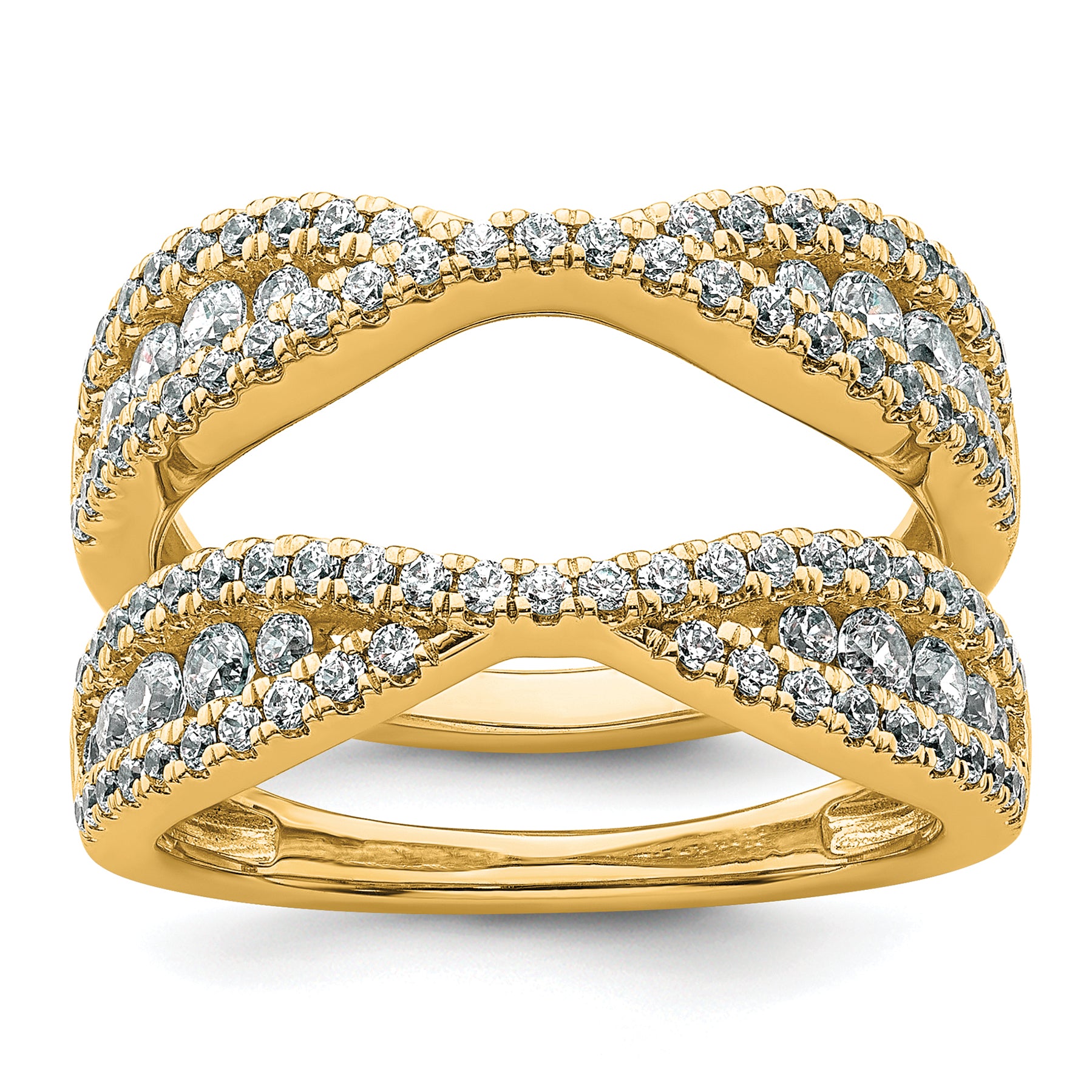 14k 1 1/6 carat Lab Grown Diamond VS+ F+ Complete Ring Guard Main image