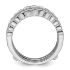 14k White Gold 1 1/5 carat Lab Grown Diamond VS+ F+ Complete Ring Guard