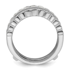 14k White Gold 1 1/5 carat Lab Grown Diamond VS+ F+ Complete Ring Guard