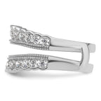 14k White Gold 1 1/5 carat Lab Grown Diamond VS+ F+ Complete Ring Guard
