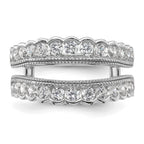 14k White Gold 1 1/5 carat Lab Grown Diamond VS+ F+ Complete Ring Guard