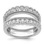14k White Gold 1 1/5 carat Lab Grown Diamond VS+ F+ Complete Ring Guard