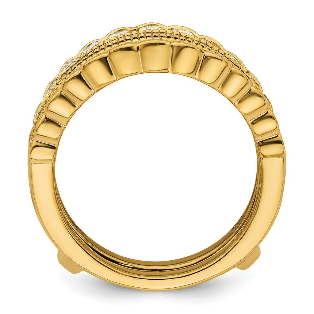 14k 1 1/5 carat Lab Grown Diamond VS+ F+ Complete Ring Guard