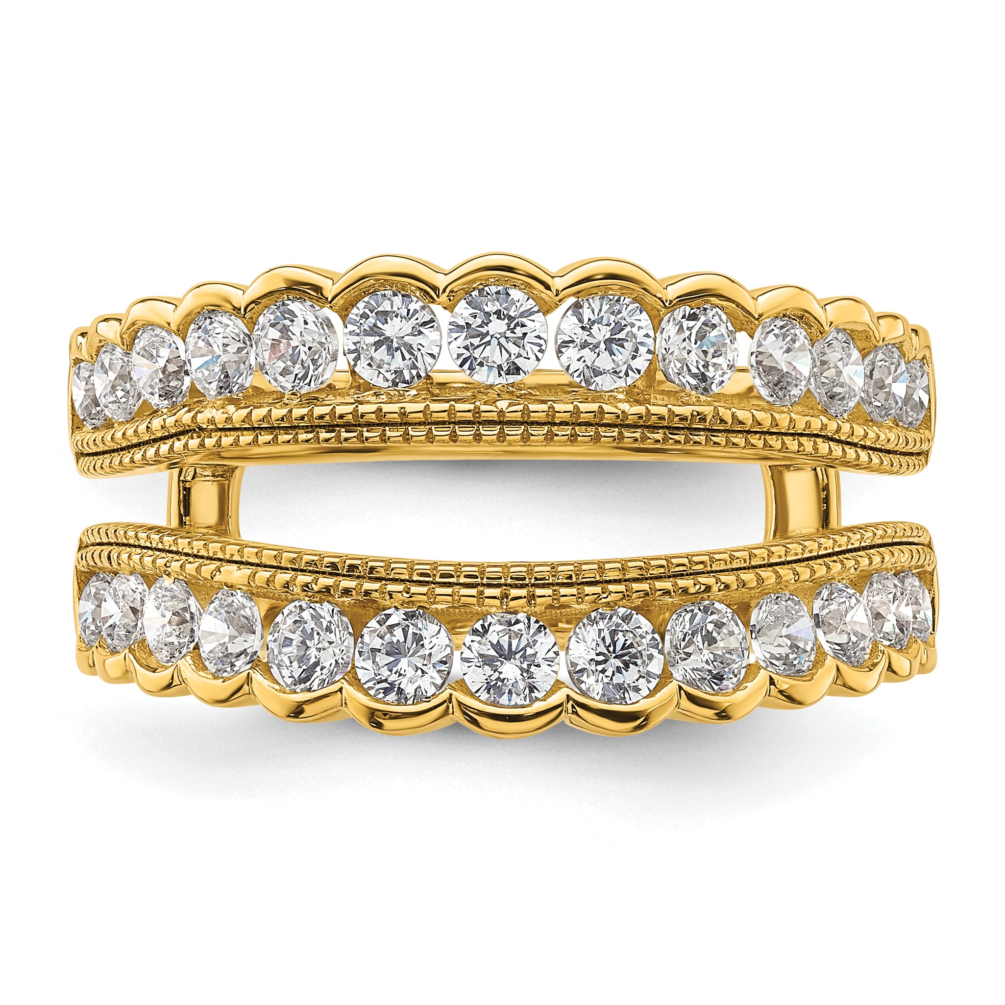 14k 1 1/5 carat Lab Grown Diamond VS+ F+ Complete Ring Guard