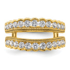 14k 1 1/5 carat Lab Grown Diamond VS+ F+ Complete Ring Guard