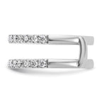 14k White Gold 3/4 carat Lab Grown Diamond VS+ F+ Complete Ring Guard