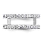 14k White Gold 3/4 carat Lab Grown Diamond VS+ F+ Complete Ring Guard