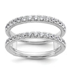 14k White Gold 3/4 carat Lab Grown Diamond VS+ F+ Complete Ring Guard