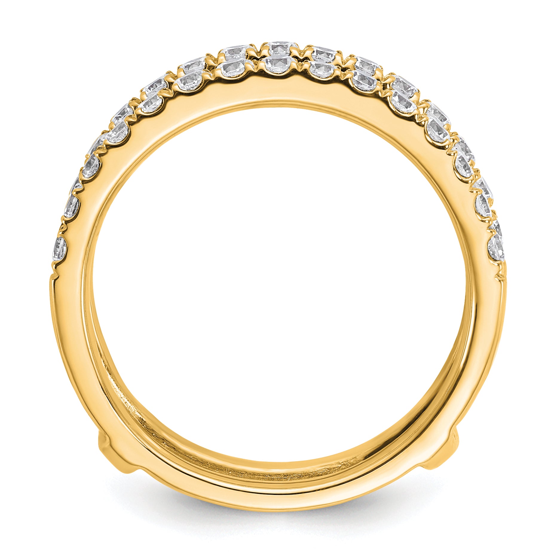 14k 3/4 carat Lab Grown Diamond VS+ F+ Complete Ring Guard