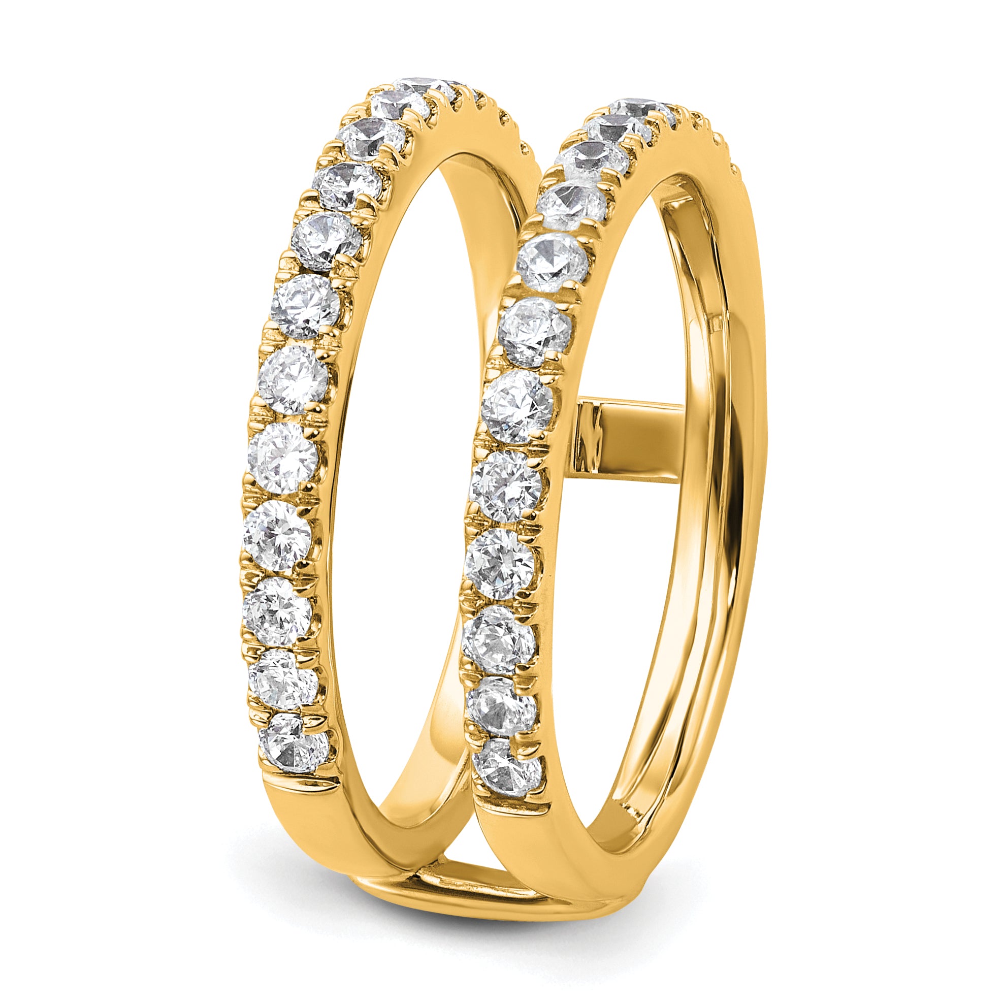 14k 3/4 carat Lab Grown Diamond VS+ F+ Complete Ring Guard