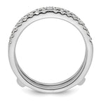 14k White Gold 1/2 carat Lab Grown Diamond VS+ F+ Complete Ring Guard