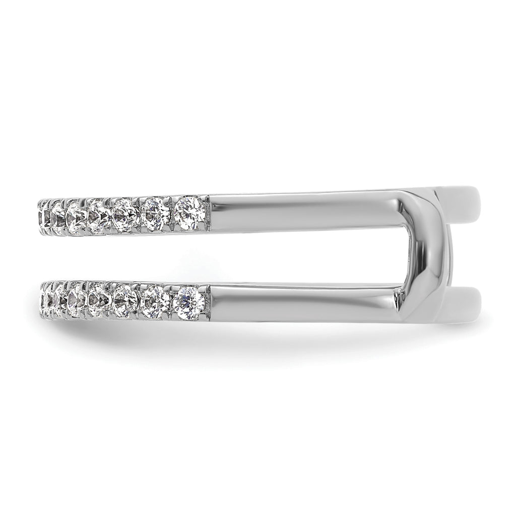 14k White Gold 1/2 carat Lab Grown Diamond VS+ F+ Complete Ring Guard
