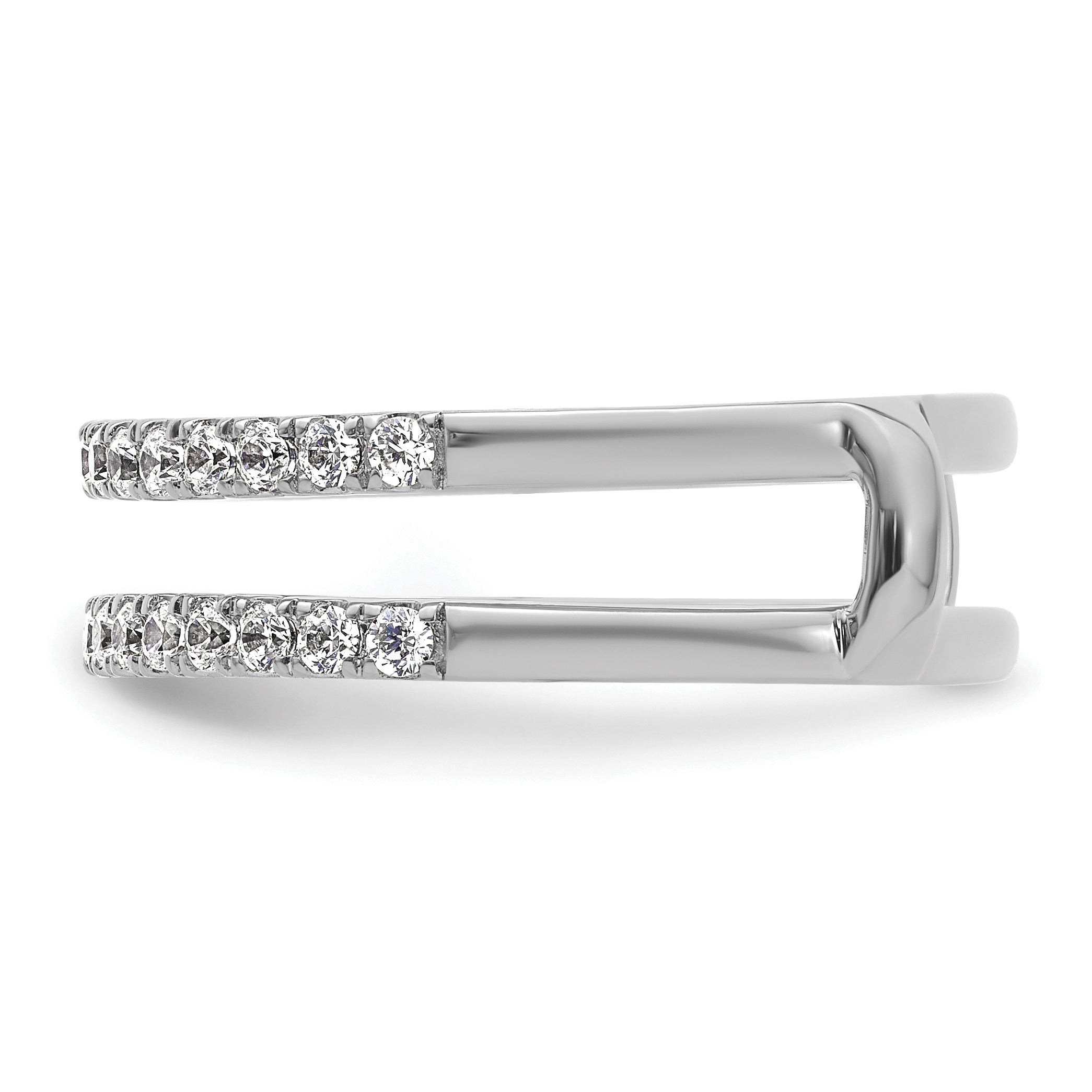 14k White Gold 1/2 carat Lab Grown Diamond VS+ F+ Complete Ring Guard