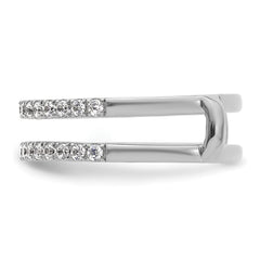 14k White Gold 1/2 carat Lab Grown Diamond VS+ F+ Complete Ring Guard