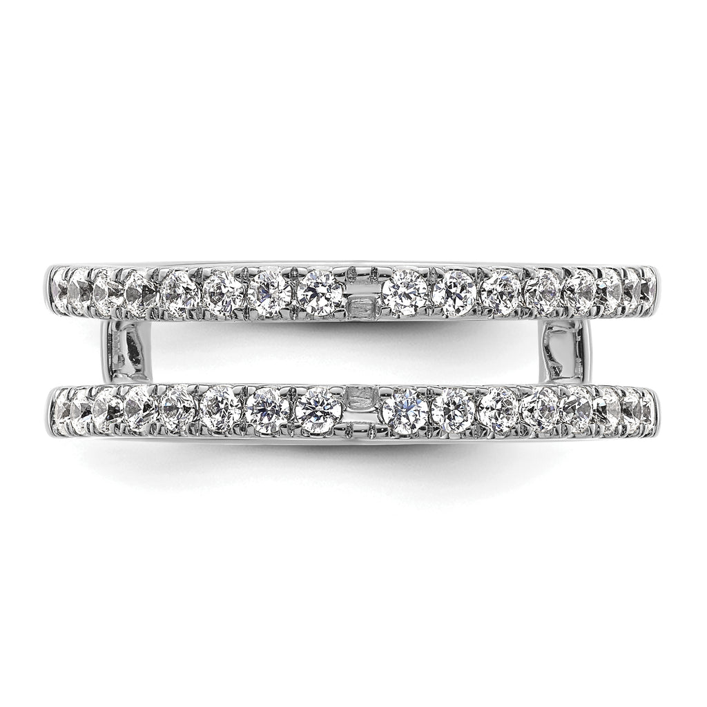 14k White Gold 1/2 carat Lab Grown Diamond VS+ F+ Complete Ring Guard