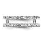 14k White Gold 1/2 carat Lab Grown Diamond VS+ F+ Complete Ring Guard