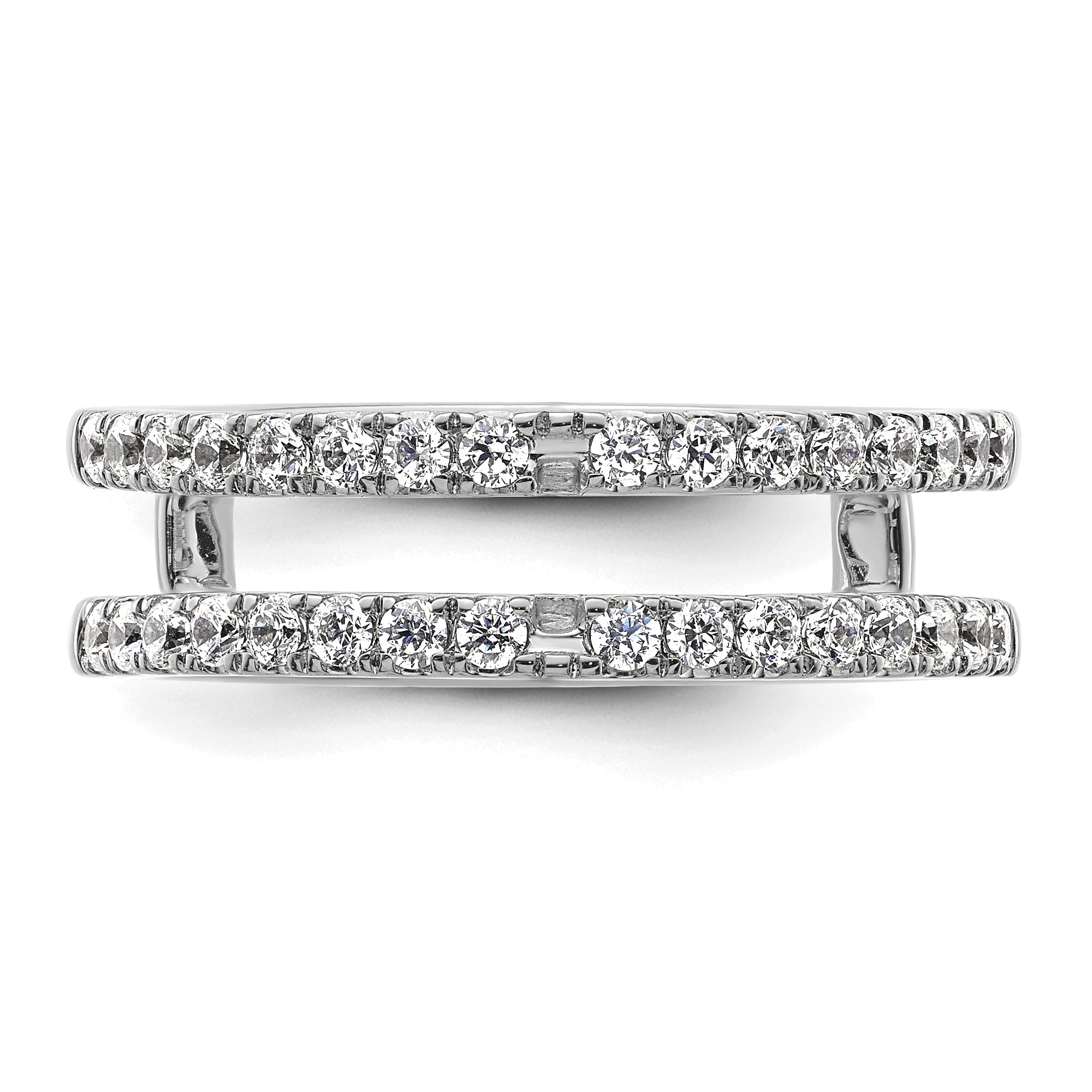 14k White Gold 1/2 carat Lab Grown Diamond VS+ F+ Complete Ring Guard