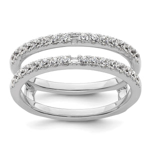 Lab-Grown Diamond Guard Wedding Band in 14K White Gold (1/2 ct. tw.), Size 7 - Sophia Jewelers