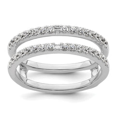 14k White Gold 1/2 carat Lab Grown Diamond VS+ F+ Complete Ring Guard