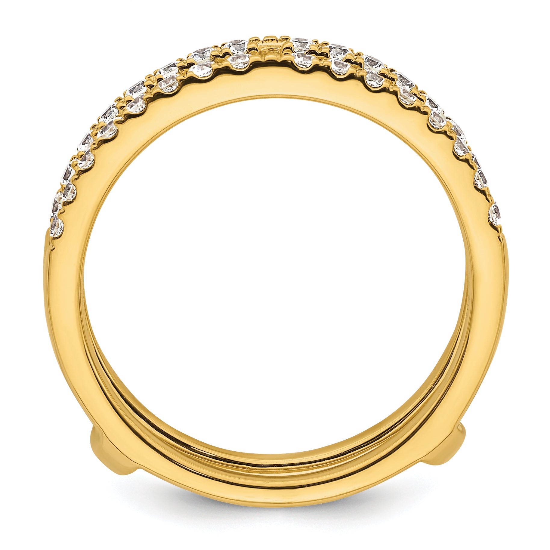 14k 1/2 carat Lab Grown Diamond VS+ F+ Complete Ring Guard Secondary image
