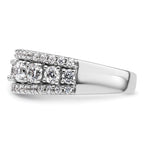 14k White Gold 1 5/8 carat Lab Grown Diamond VS+ F+ Complete Fashion Band