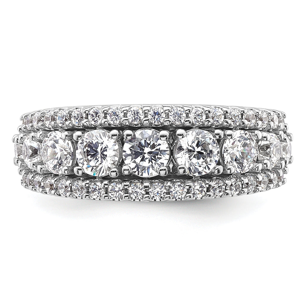 14k White Gold 1 5/8 carat Lab Grown Diamond VS+ F+ Complete Fashion Band