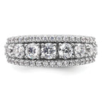 14k White Gold 1 5/8 carat Lab Grown Diamond VS+ F+ Complete Fashion Band