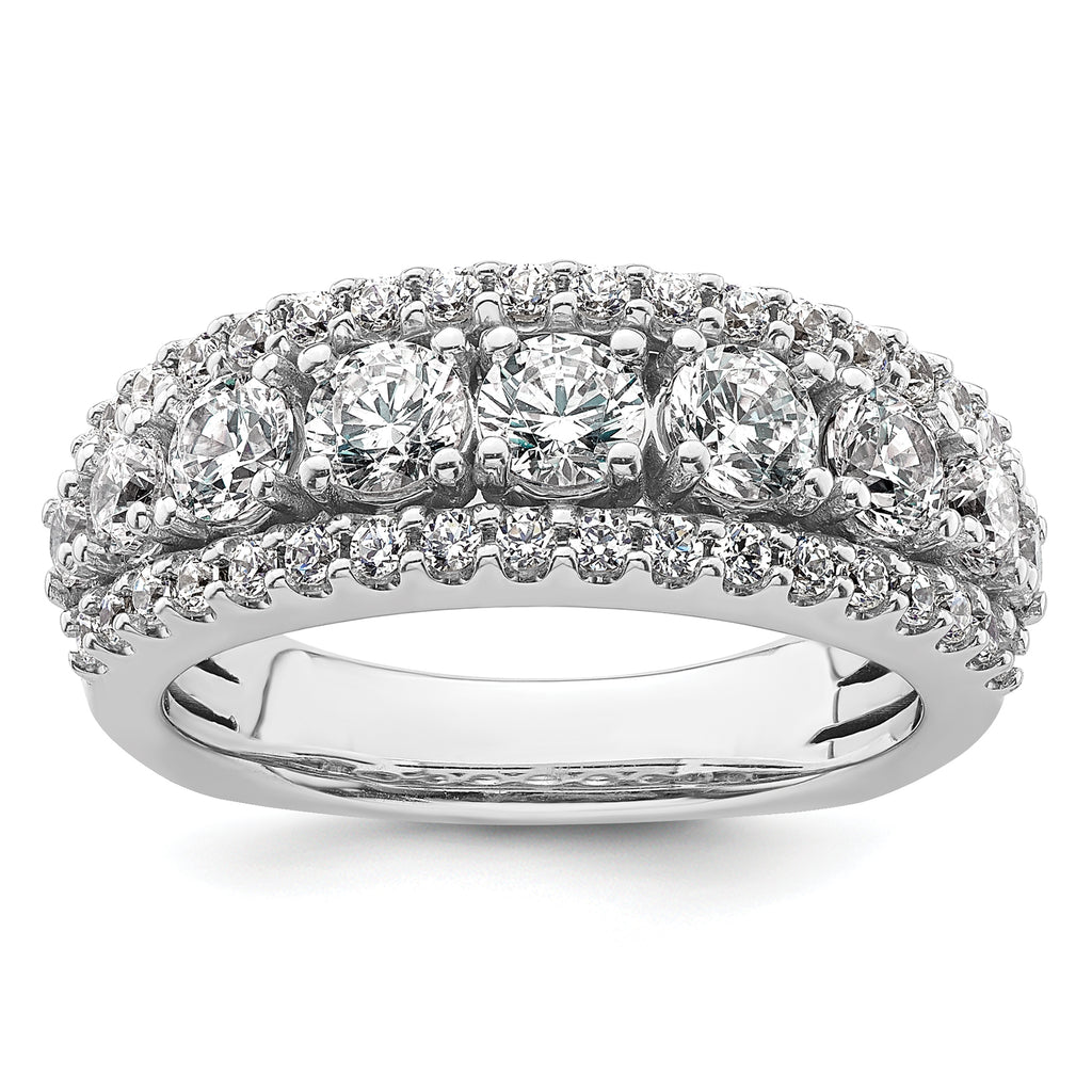 14k White Gold 1 5/8 carat Lab Grown Diamond VS+ F+ Complete Fashion Band