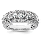14k White Gold 1 5/8 carat Lab Grown Diamond VS+ F+ Complete Fashion Band