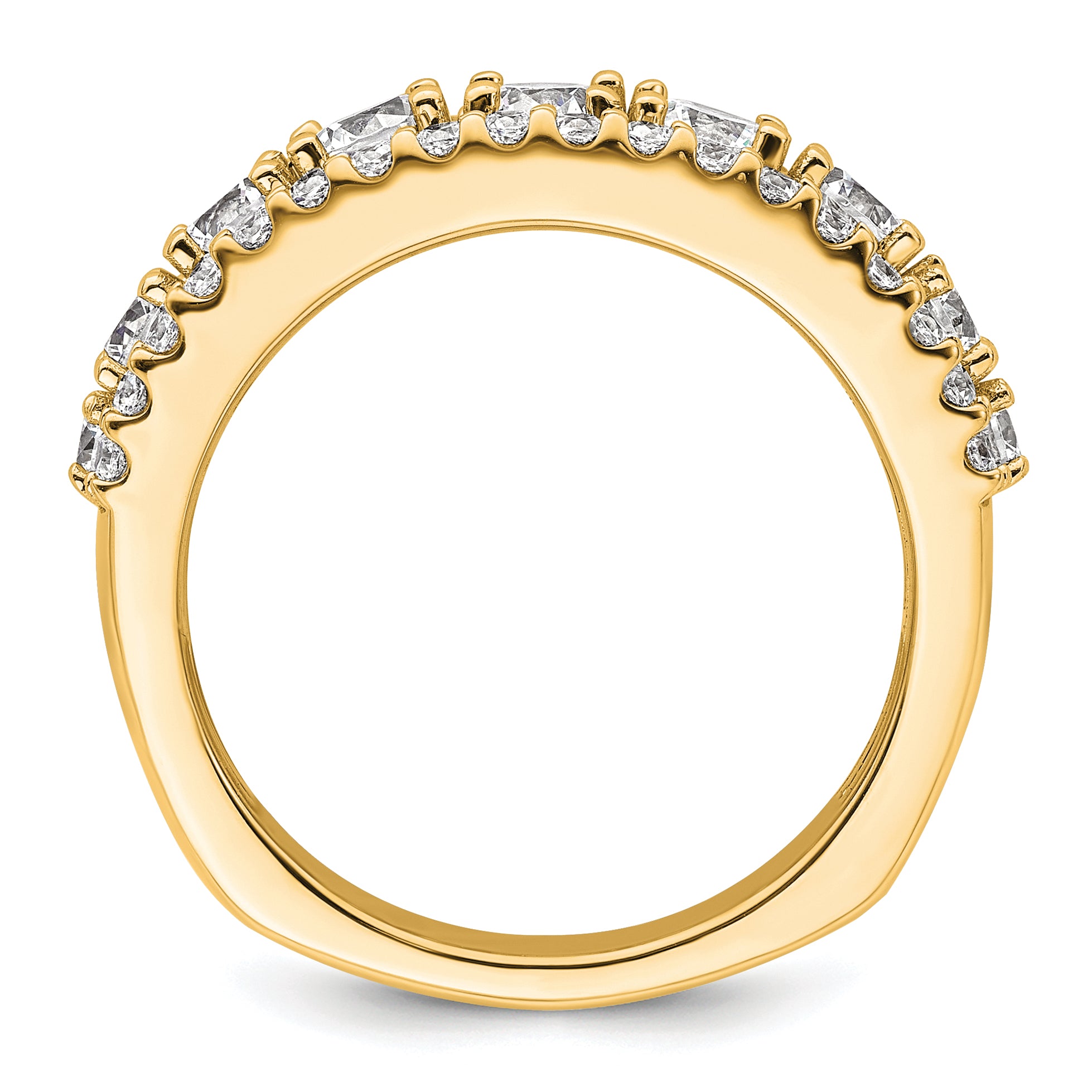 14k 1 5/8 carat Lab Grown Diamond VS+ F+ Complete Fashion Band