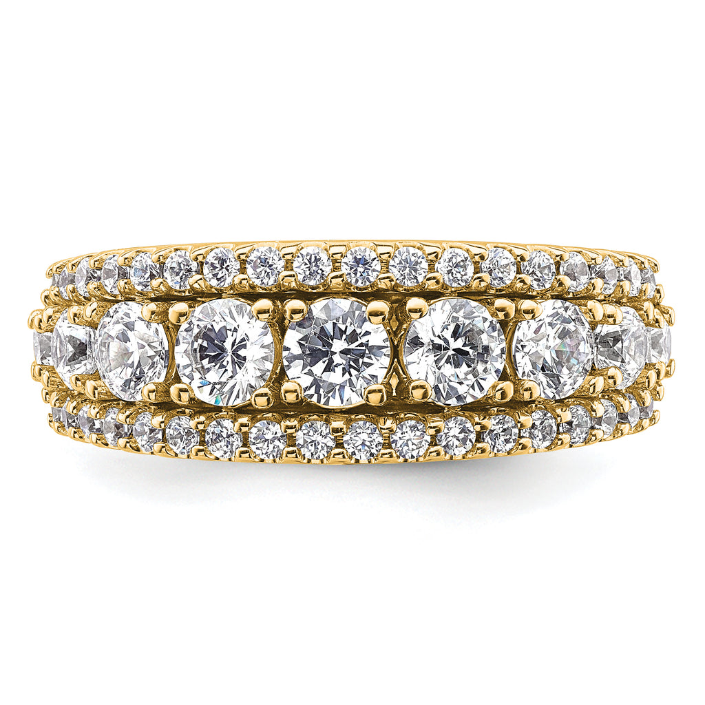 14k 1 5/8 carat Lab Grown Diamond VS+ F+ Complete Fashion Band