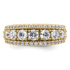 14k 1 5/8 carat Lab Grown Diamond VS+ F+ Complete Fashion Band