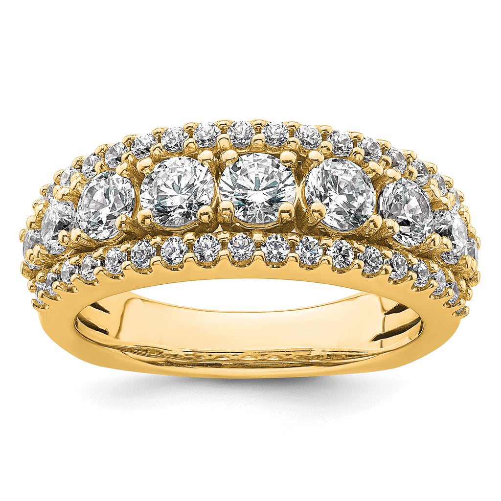 14k 1 5/8 carat Lab Grown Diamond VS+ F+ Complete Fashion Band