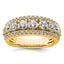 14k 1 5/8 carat Lab Grown Diamond VS+ F+ Complete Fashion Band