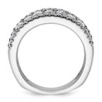 14k White Gold 2 1/5 carat Lab Grown Diamond VS+ F+ Complete Fashion Band