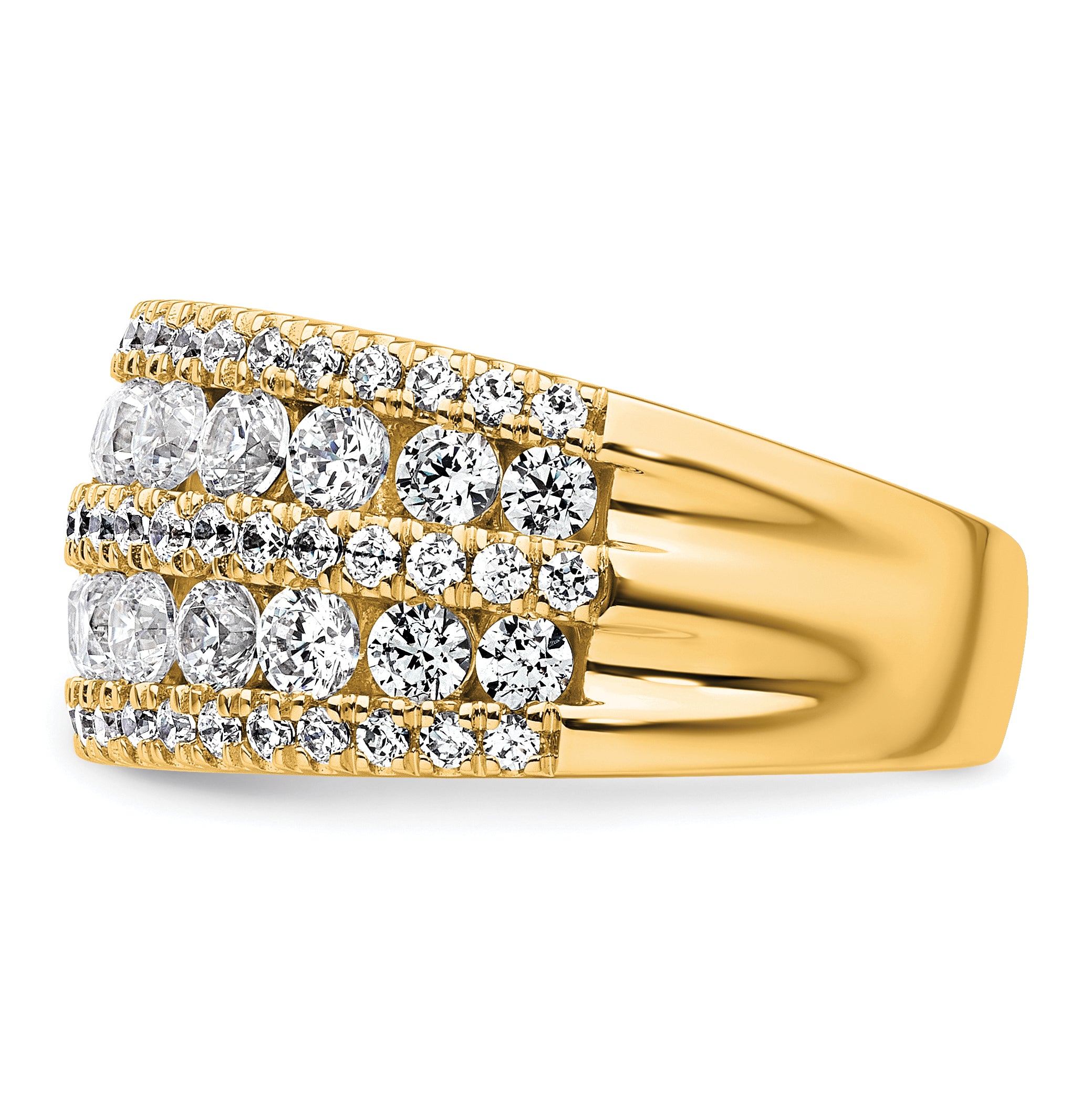 14k 2 1/5 carat Lab Grown Diamond VS+ F+ Complete Fashion Band