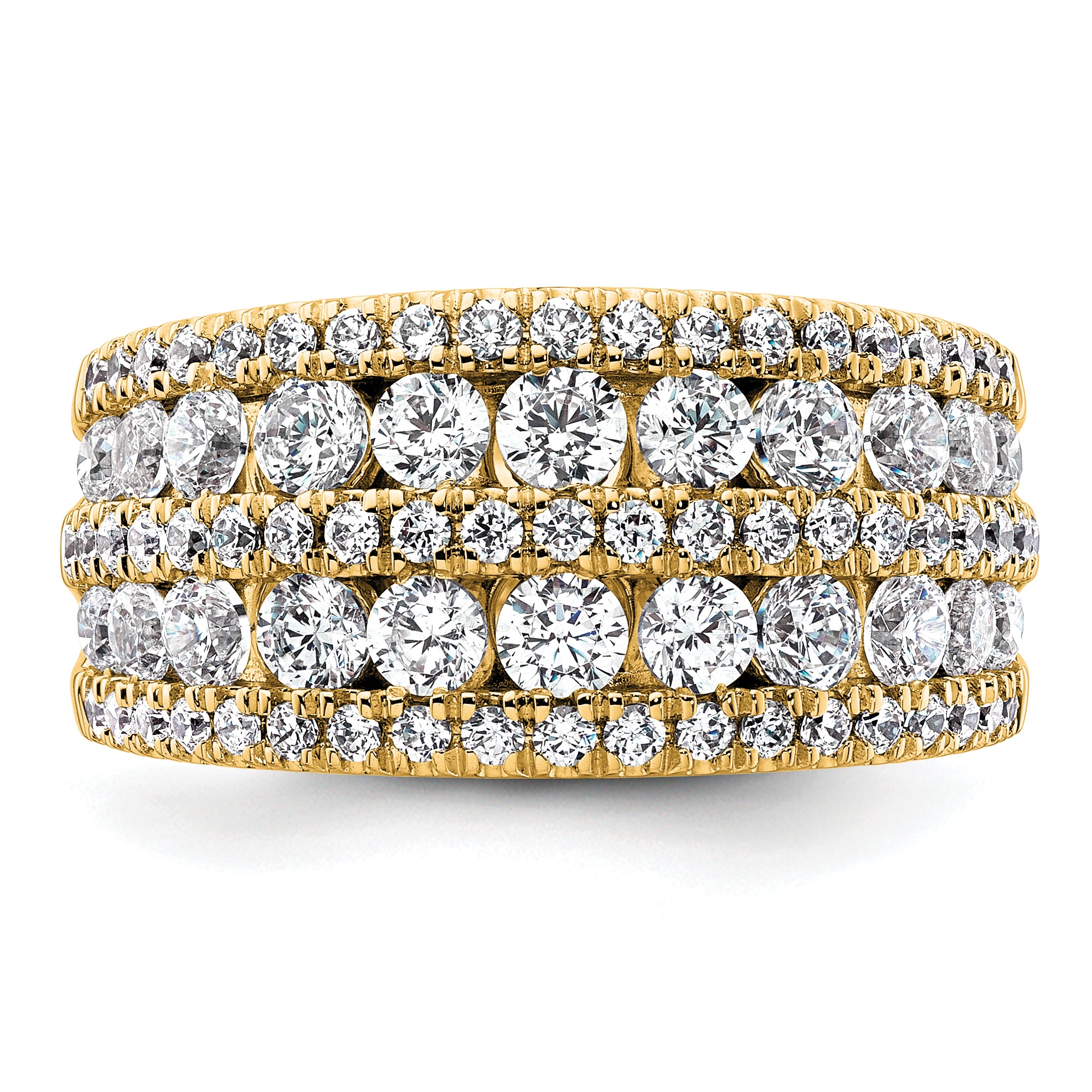 14k 2 1/5 carat Lab Grown Diamond VS+ F+ Complete Fashion Band