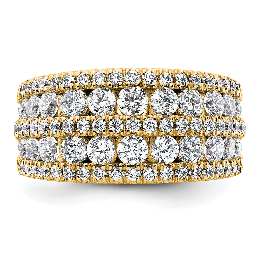 14k 2 1/5 carat Lab Grown Diamond VS+ F+ Complete Fashion Band
