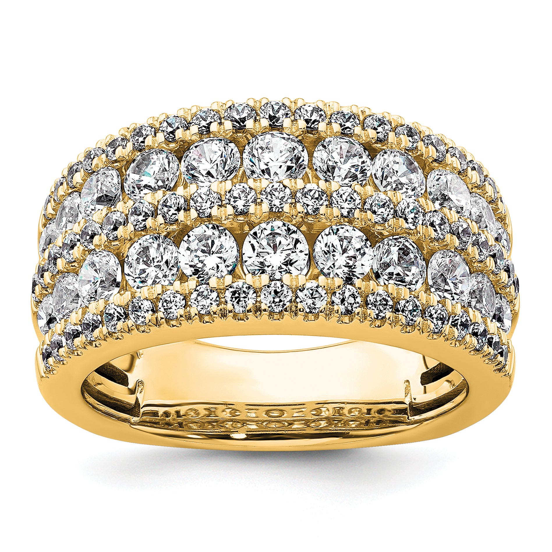 14k 2 1/5 carat Lab Grown Diamond VS+ F+ Complete Fashion Band Main image