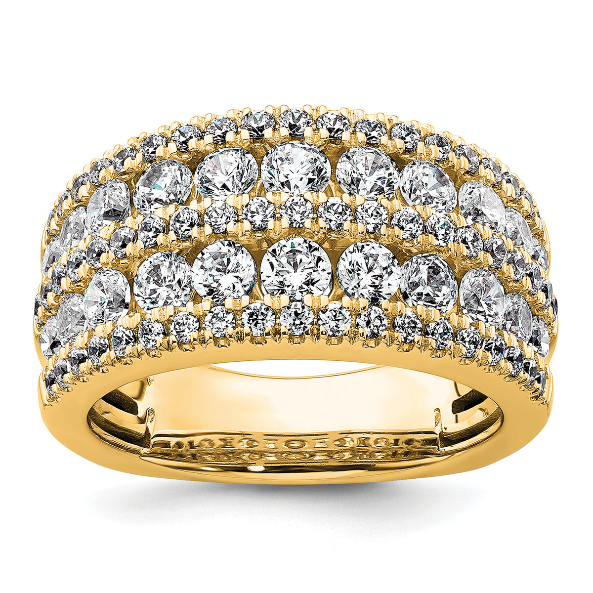 14k 2 1/5 carat Lab Grown Diamond VS+ F+ Complete Fashion Band