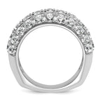 14k White Gold 2 1/2 carat Lab Grown Diamond VS+ F+ Complete Fashion Band
