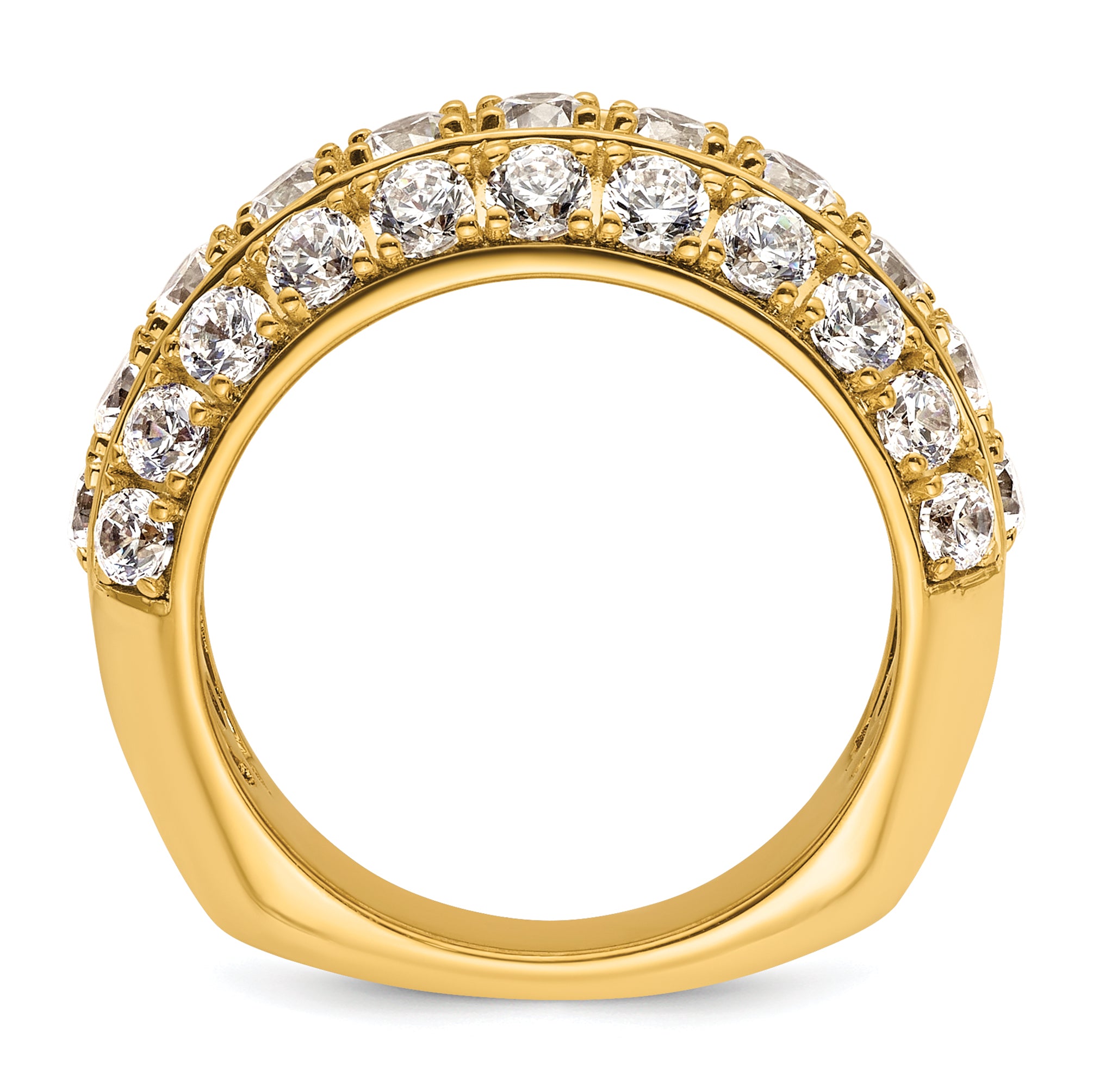 14k 2 1/2 carat Lab Grown Diamond VS+ F+ Complete Fashion Band Main image