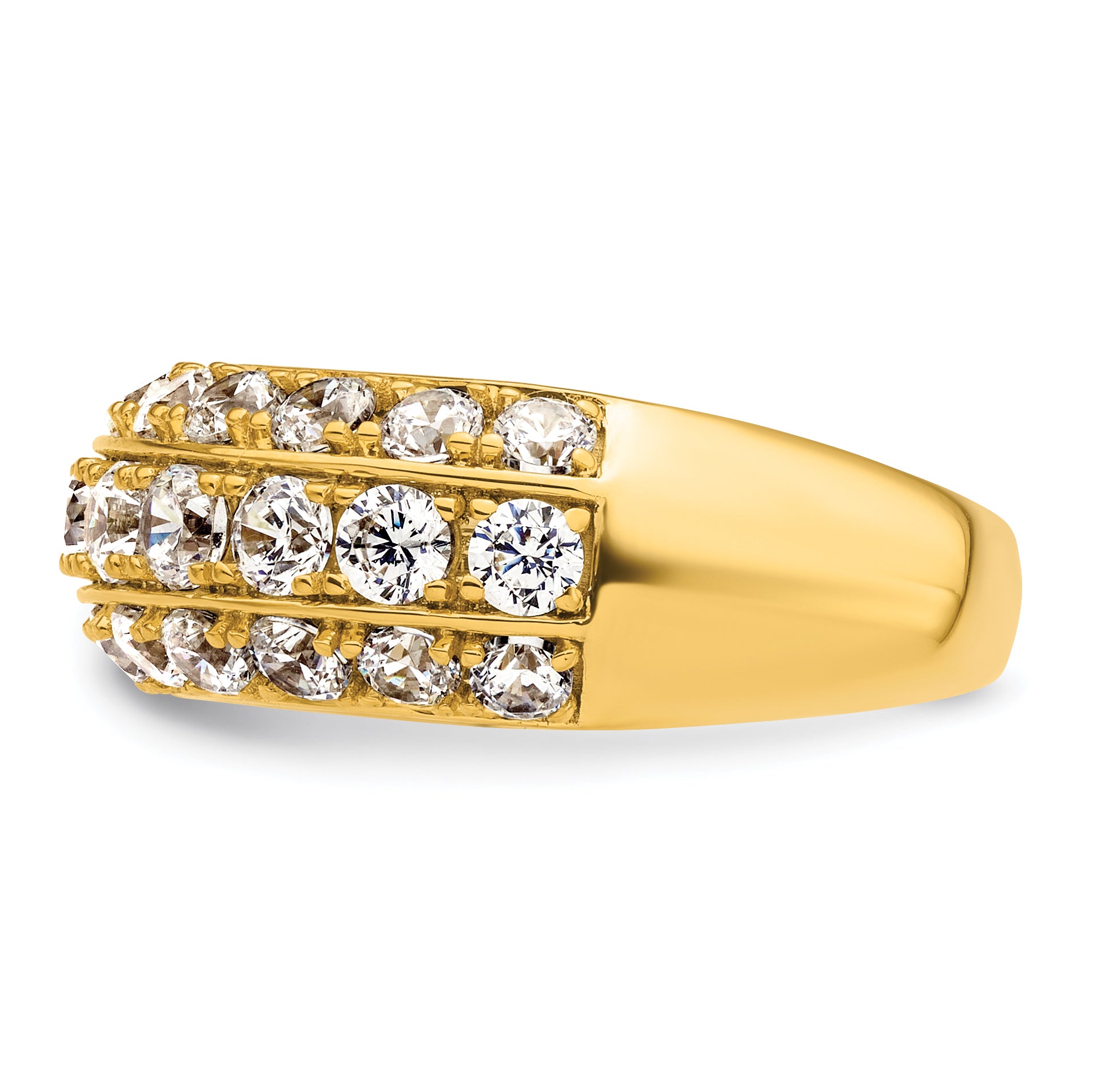 14k 2 1/2 carat Lab Grown Diamond VS+ F+ Complete Fashion Band Secondary image
