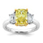 Cushion Lab-Grown Diamond Engagement Ring in 14K Two-Tone Gold (3 1/5 ct. tw.), Size 7 - Sophia Jewelers