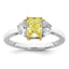 Radiant Lab-Grown Diamond Half Moon Engagement Ring in 14K Two-Tone Gold (1 1/2 ct. tw.), Size 7 - Sophia Jewelers