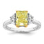 Radiant Lab-Grown Diamond Half Moon Engagement Ring in 14K Two-Tone Gold (2 3/4 ct. tw.), Size 7 - Sophia Jewelers